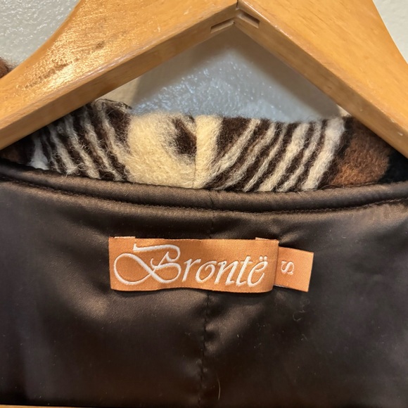 Bronté Aztec Wool Blend Lined Cardigan Jacket Women’s Size Small - Picture 2 of 12